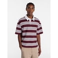 thumbnail image 1 of No Boundaries Striped Rugby Shirt with Short Sleeves, Men's XS-4XLT, 1 of 5