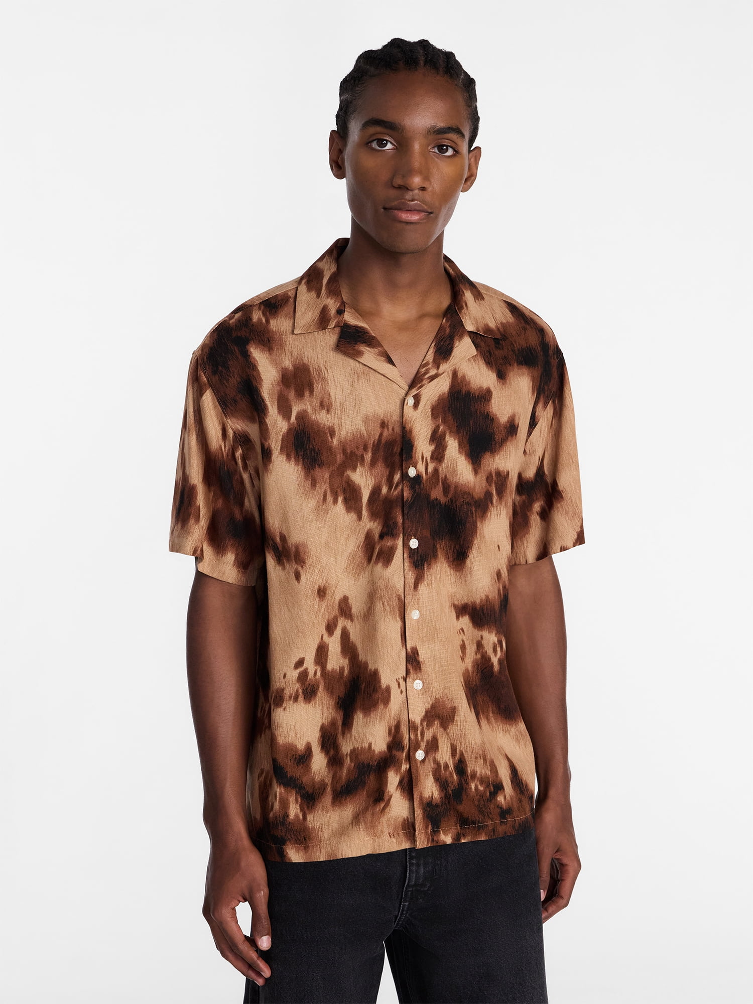 No Boundaries Textured Shirt with Short Sleeves, Men's XS-5XB
