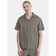 thumbnail image 1 of No Boundaries Men's & Big Men's Short Sleeve Textured Waffle Shirt, Sizes XS-5XL, 1 of 5