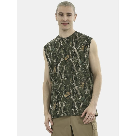 No Boundaries Sleeveless Muscle Tee Tank Top, Men's & Big Men's