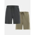 thumbnail image 1 of No Boundaries Soft Fleece Jogger Shorts, 6" Inseam, 2-Pack, Men's and Big Men's, 1 of 8