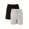 thumbnail image 1 of No Boundaries Soft Fleece Jogger Shorts, 6" Inseam, 2-Pack, Men's and Big Men's, 1 of 7