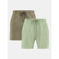 thumbnail image 1 of No Boundaries Soft Fleece Jogger Shorts, 6" Inseam, 2-Pack, Men's and Big Men's, 1 of 7
