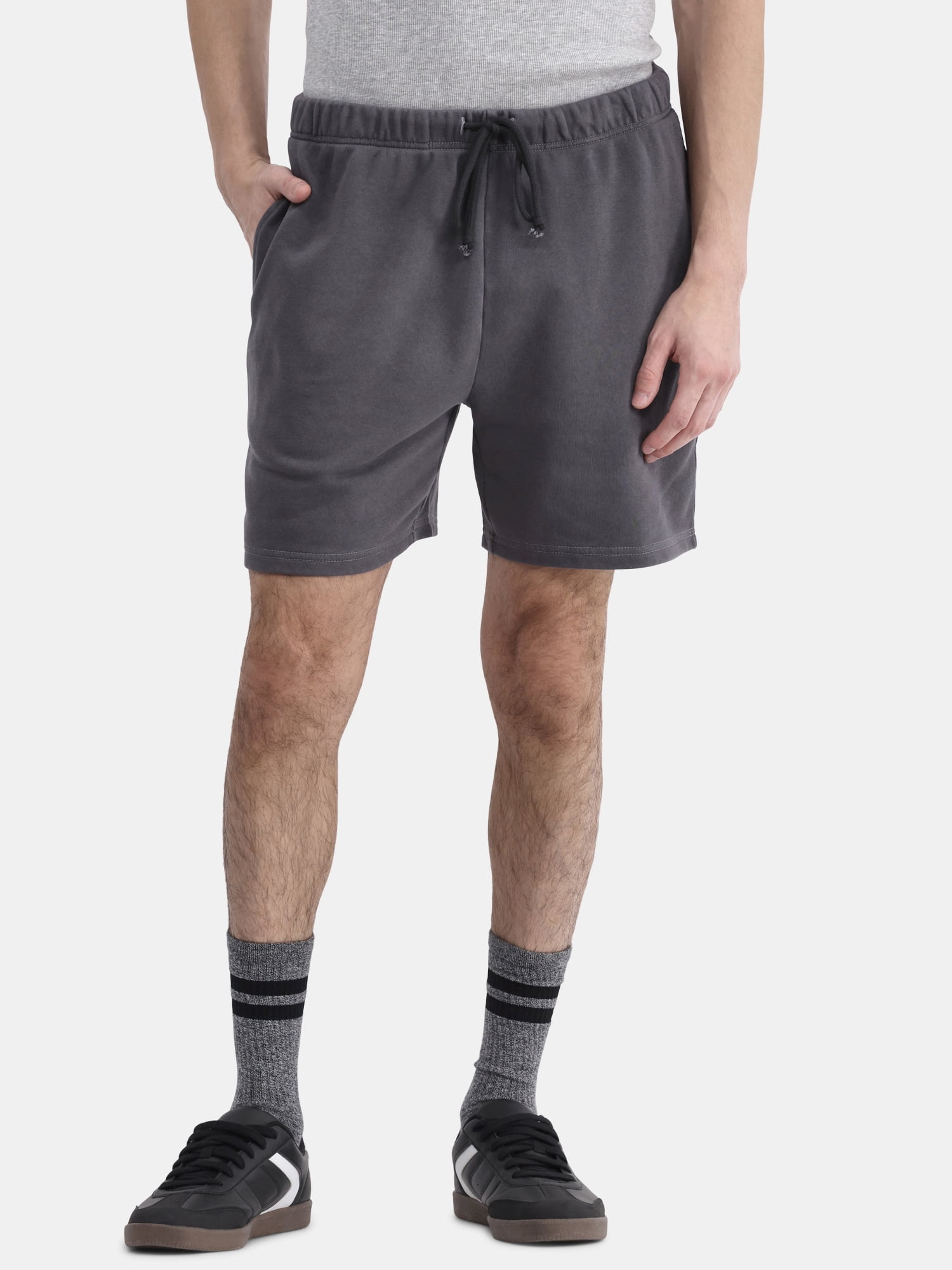 No Boundaries Soft Fleece Jogger Shorts, 6" Inseam, Men's and Big Men's