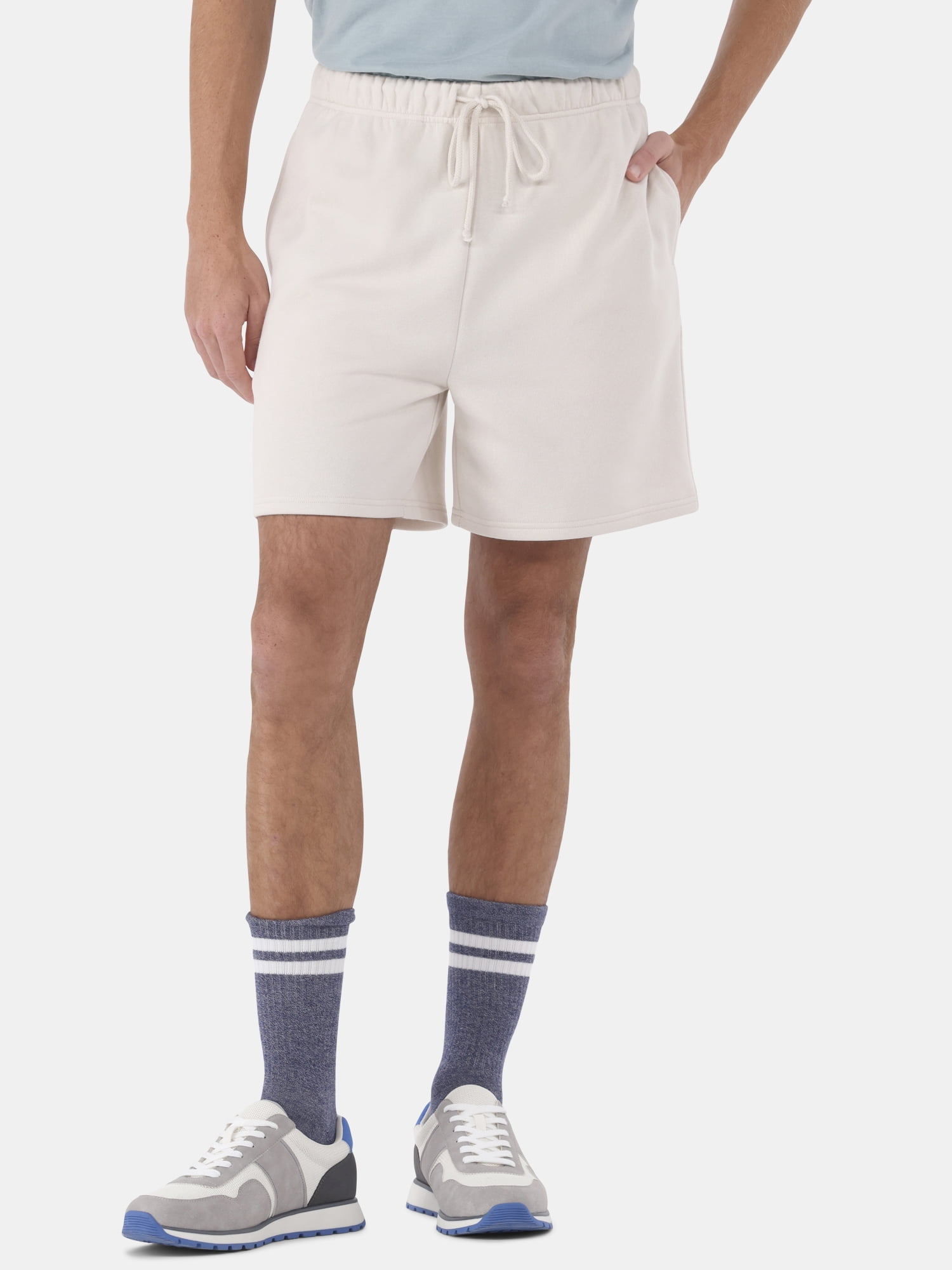 No Boundaries Soft Fleece Jogger Shorts, 6" Inseam, Men's and Big Men's