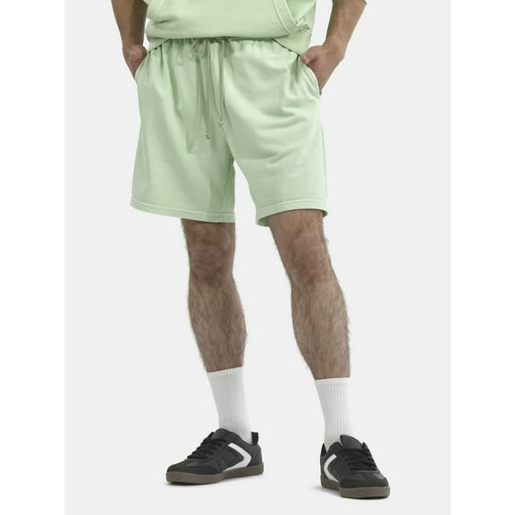 No Boundaries Soft Fleece Jogger Shorts, 6" Inseam, Men's and Big Men's