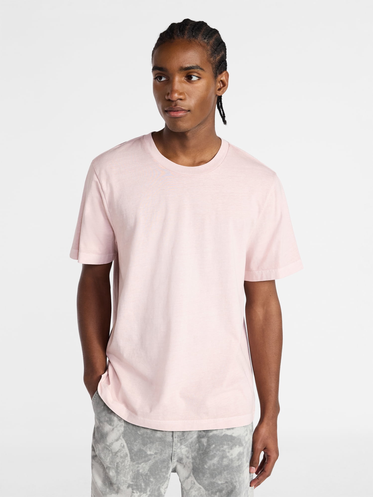 No Boundaries Standard Fit Cotton Tee with Short Sleeves, Men's and Big Men's XS-5XL