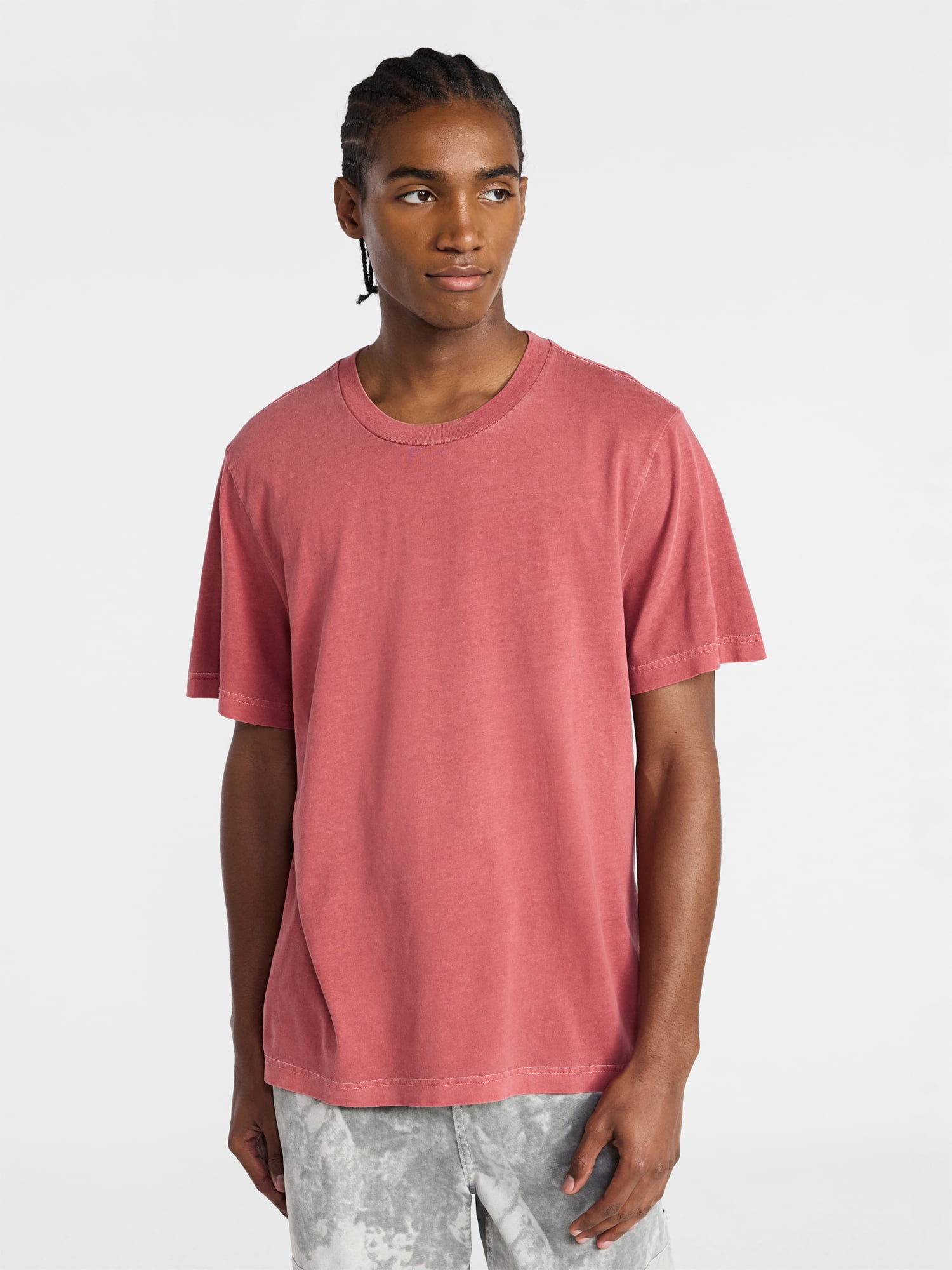 No Boundaries Standard Fit Cotton Tee with Short Sleeves, Men's and Big Men's XS-5XL