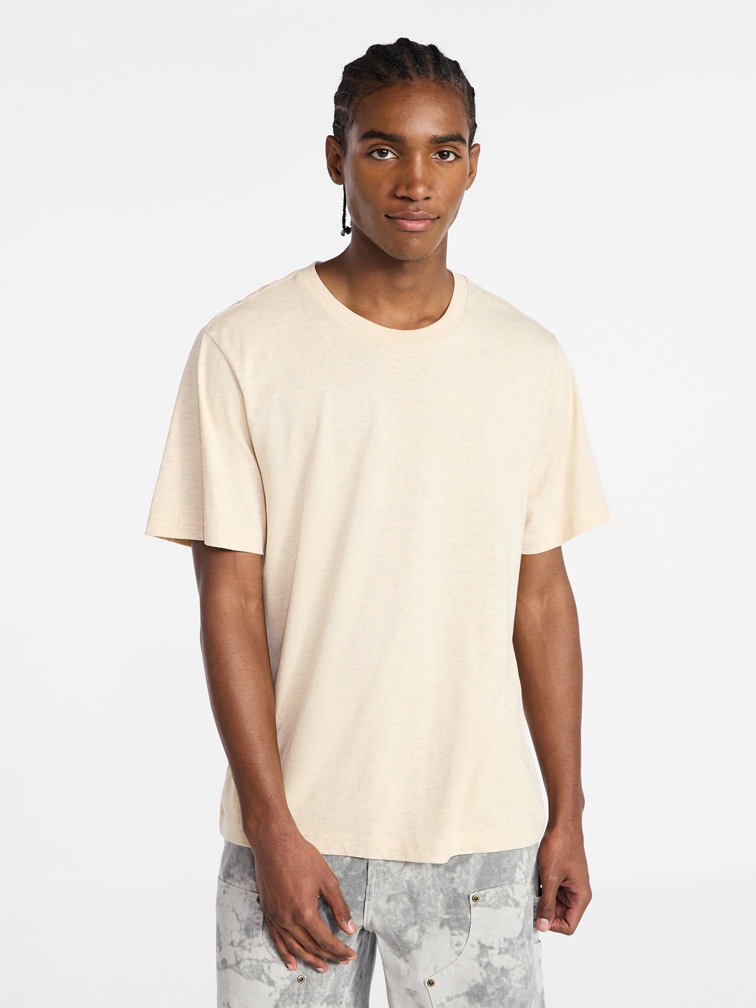 No Boundaries Standard Fit Cotton Tee with Short Sleeves, Men's and Big Men's XS-5XL