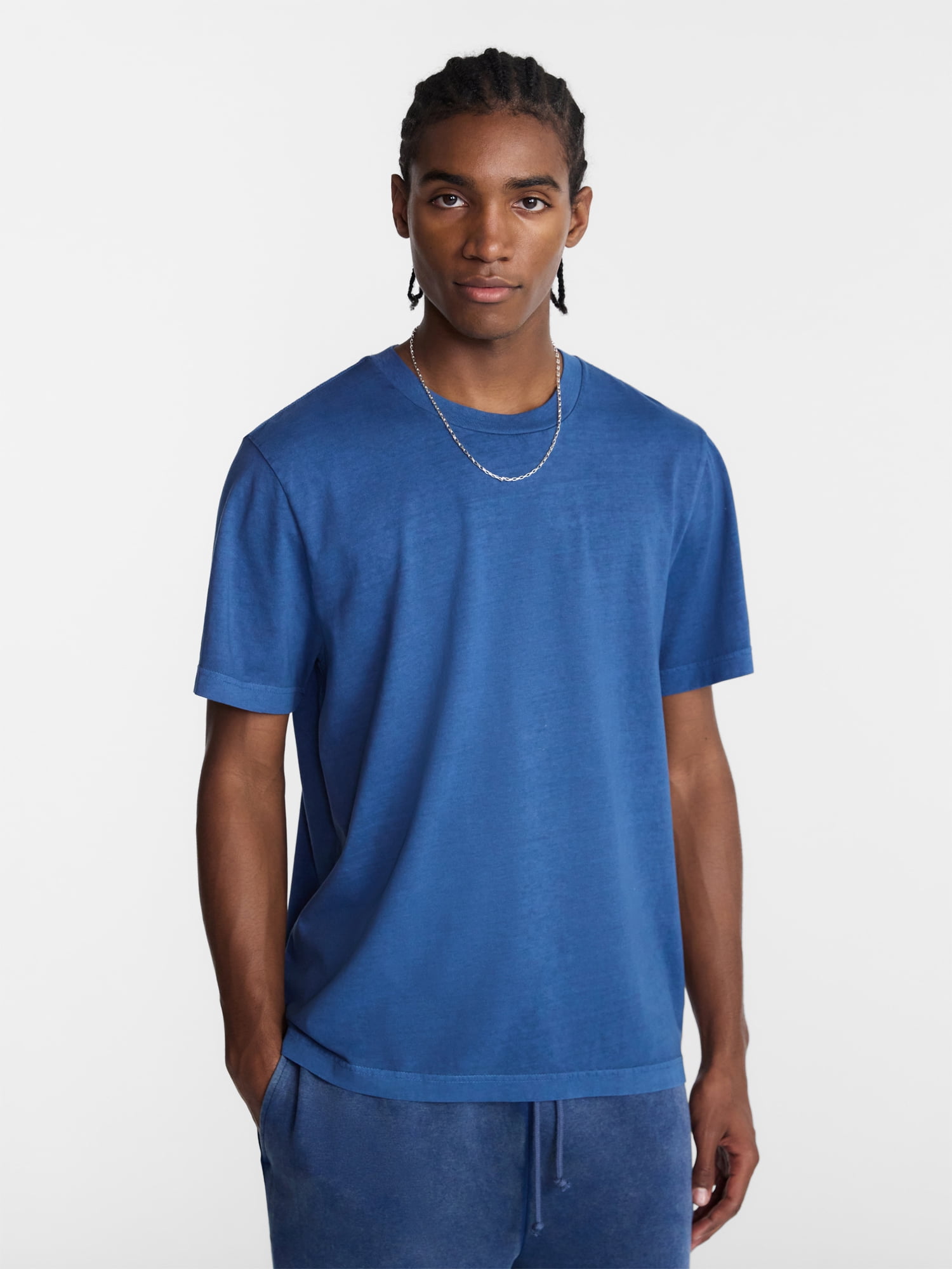 No Boundaries Standard Fit Cotton Tee with Short Sleeves, Men's and Big Men's XS-5XL
