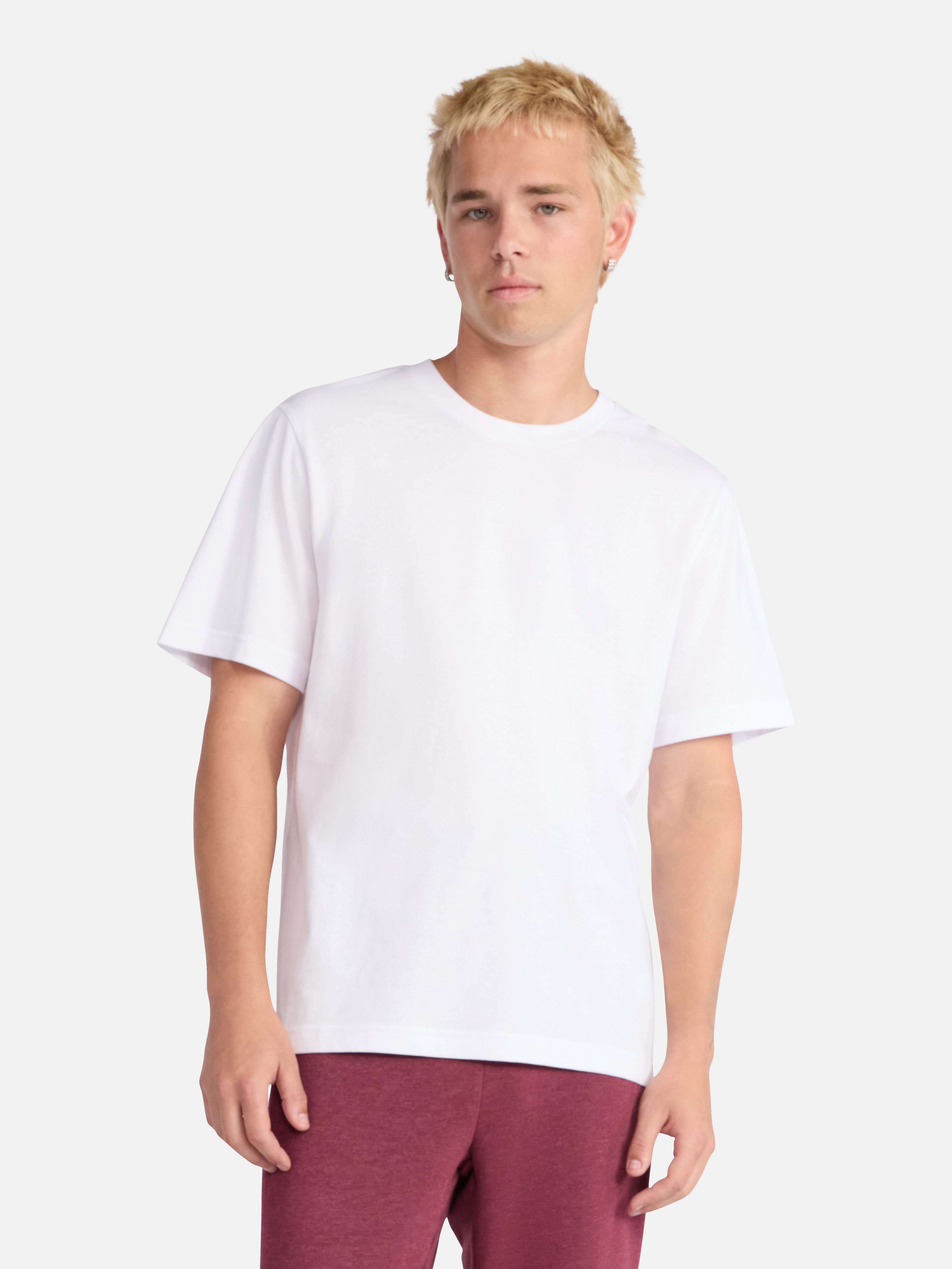 No Boundaries Standard Fit Cotton Tee with Short Sleeves, Men's and Big Men's XS-5XL