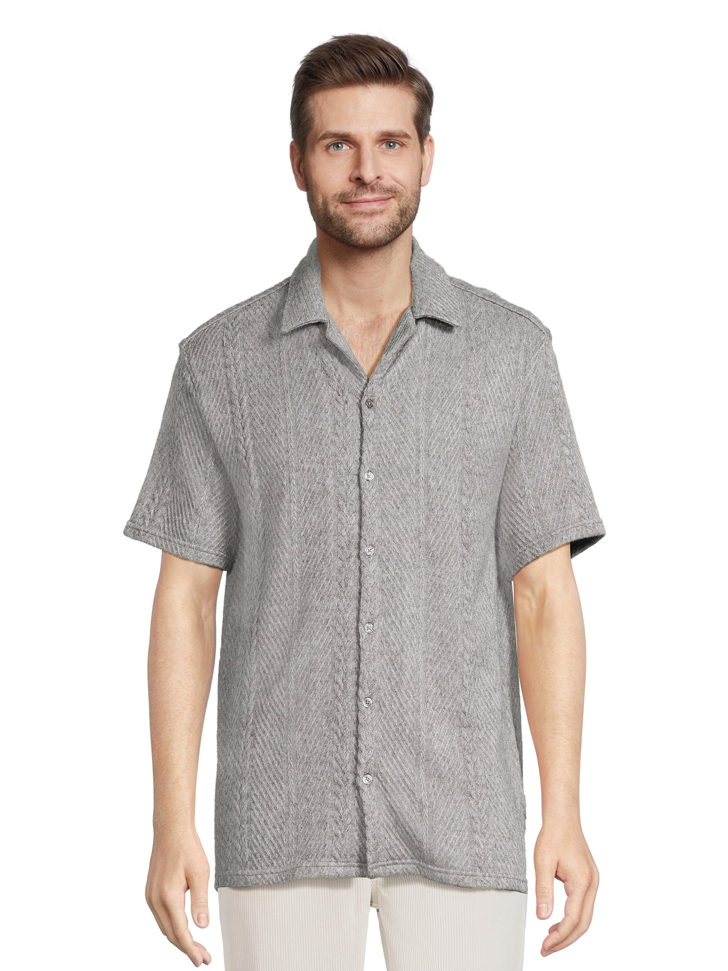 Big men's short cheap sleeve dress shirts