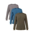 thumbnail image 1 of No Boundaries Men's & Big Men's Thermal Shirt with Raglan Sleeves, 3-Pack, Sizes XS-5XL, 1 of 8