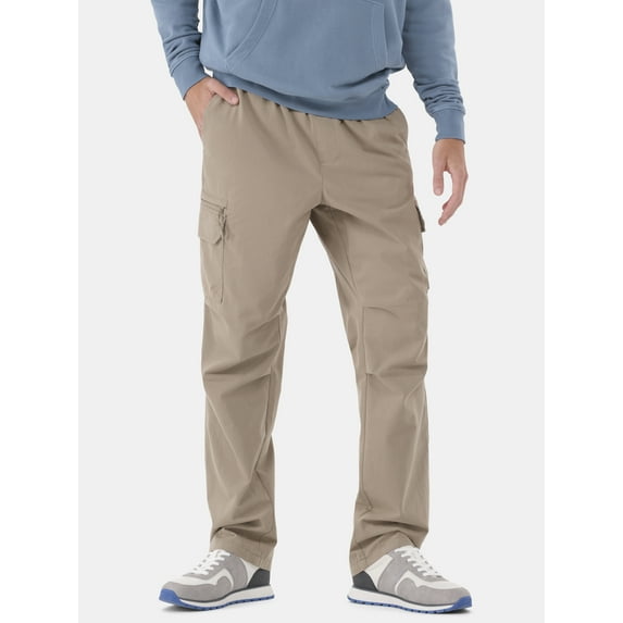 No Boundaries Men's & Big Men's Twill Cargo Pants, Size XS-5XL