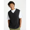 thumbnail image 1 of No Boundaries V Neck Marled Vest, Men's & Big Men's, 1 of 5