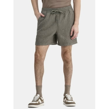 No Boundaries Men's & Big Men's Waffle Textured Pull On 6" Shorts, Sizes XS-5XL