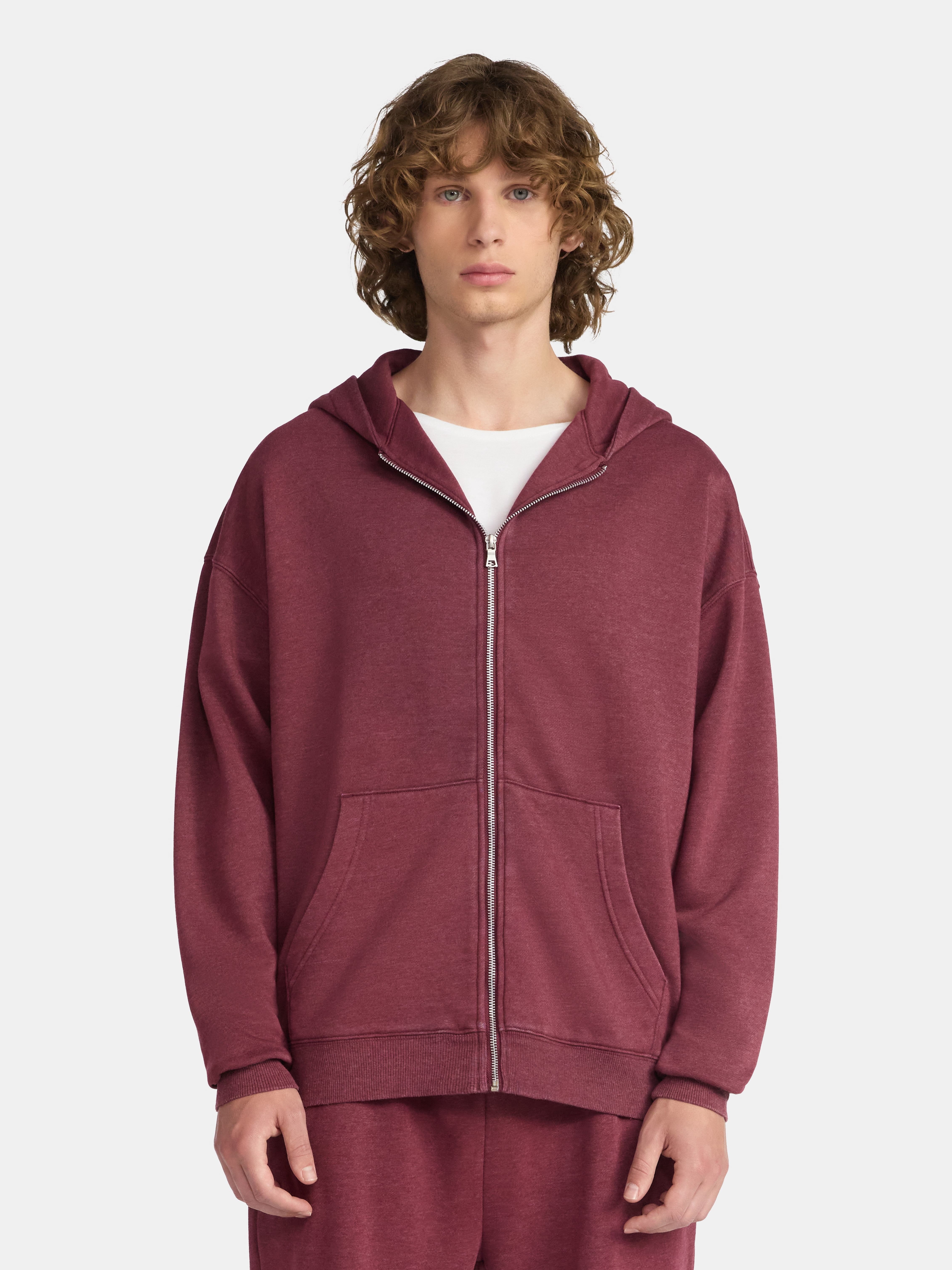 No Boundaries Zip Hoodie with Long Sleeves, Men's & Big Men's