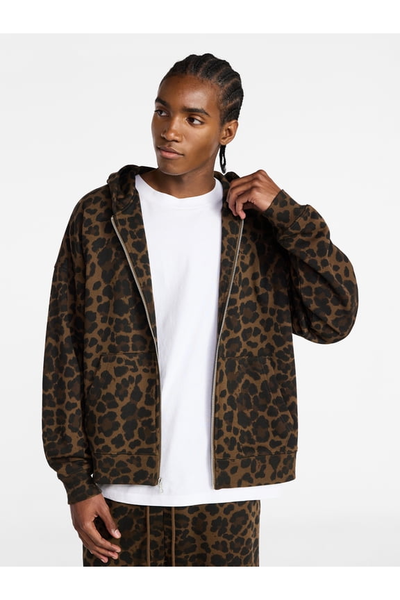 Zip Hoodie with Long Sleeves, Men's XS-4XLT