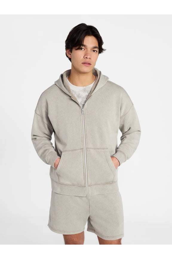 Zip Hoodie with Long Sleeves, Men's XS-5XL