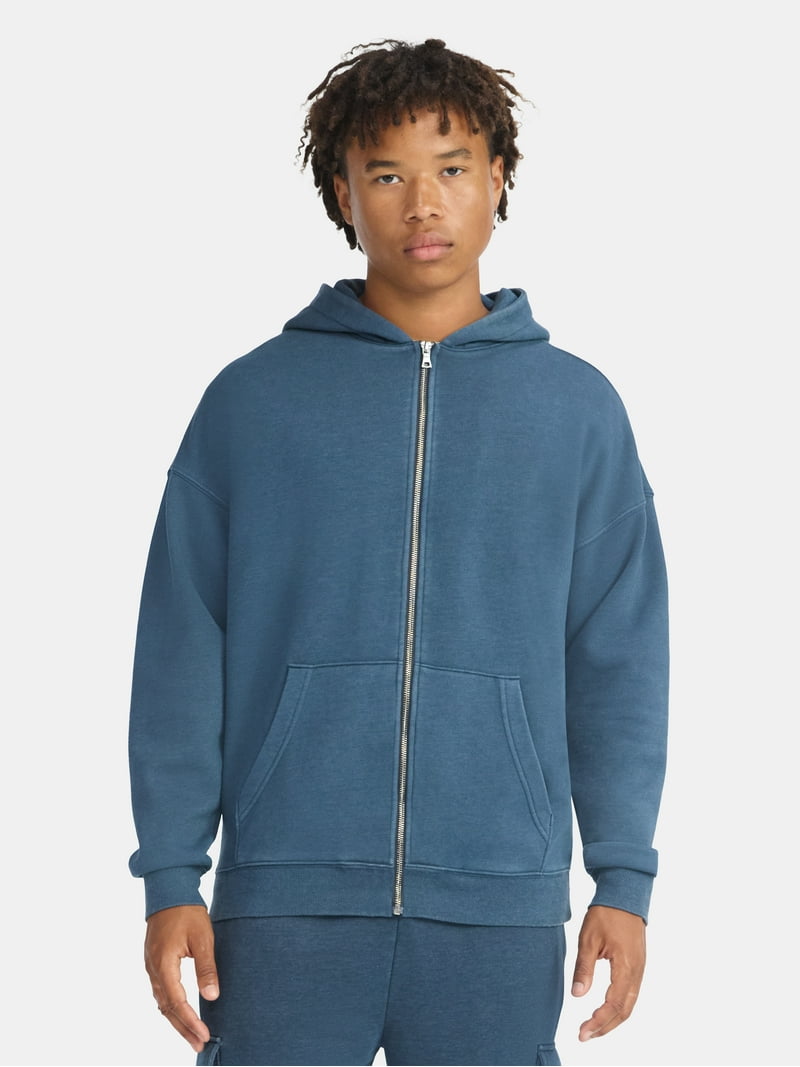 No Boundaries Zip Hoodie with Long Sleeves, Men's & Big Men's