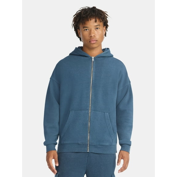 No Boundaries Zip Hoodie with Long Sleeves, Men's & Big Men's