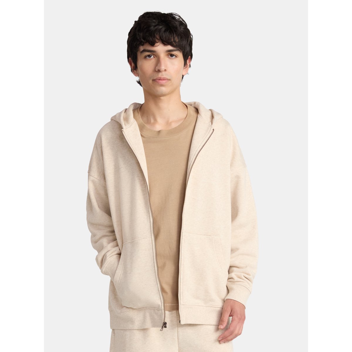 Zip Hoodie with Long Sleeves, Men's & Big Men's