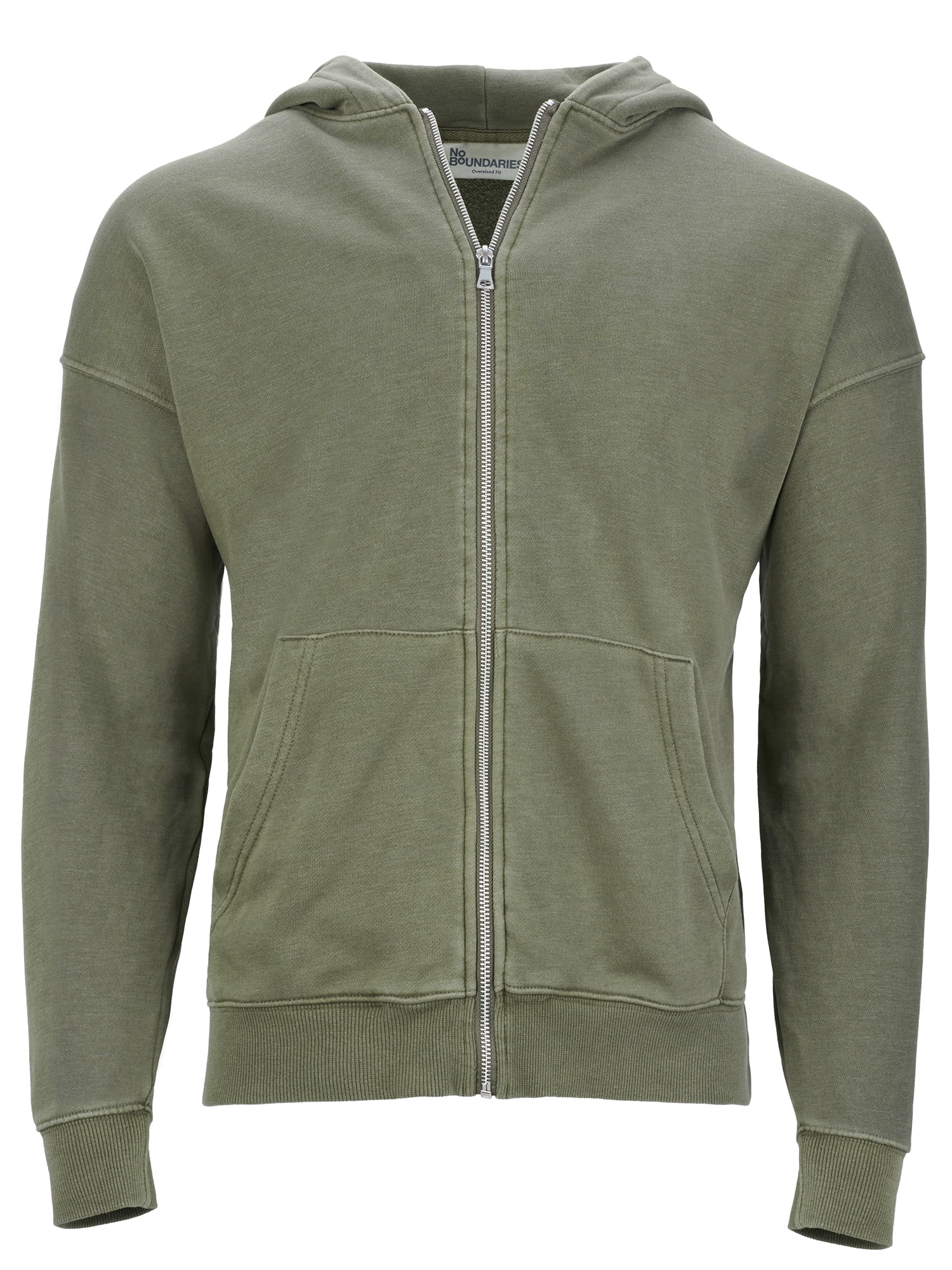 No Boundaries Zip Hoodie with Long Sleeves, Men's & Big Men's