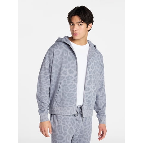 Zip Hoodie with Long Sleeves, Men's XS-4XLT