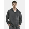 thumbnail image 1 of No Boundaries Zip Hoodie with Long Sleeves, Men's & Big Men's, 1 of 5