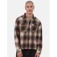 thumbnail image 1 of No Boundaries Men's & Big Men's Boxy Fit Flannel Shirt, Sizes XS-3XL, 1 of 5
