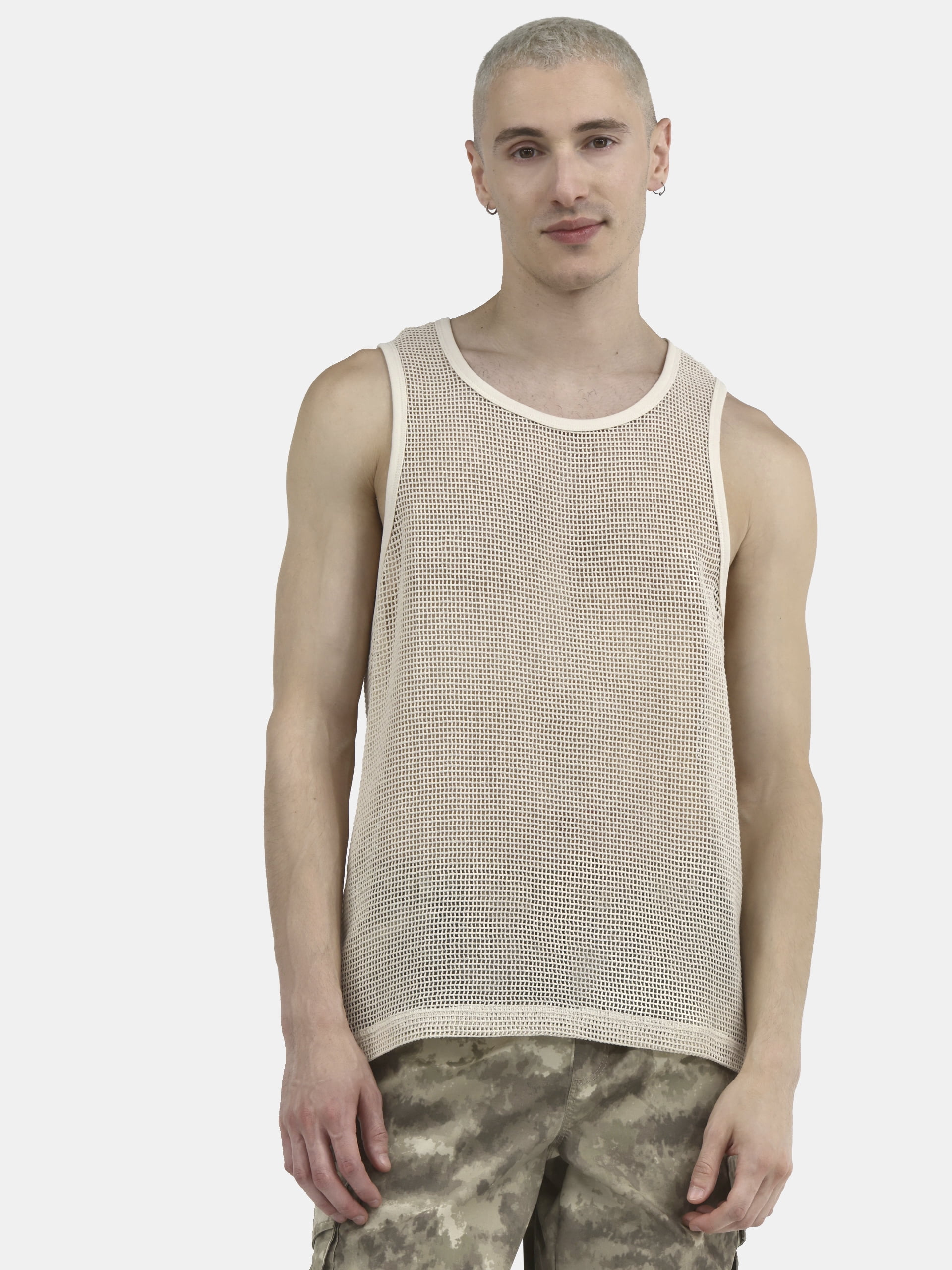 Necessary or Unnecessary MARINE TOP サイズ2 No Boundaries Men's & Big Men's Open Knit Boxy Fit Tank Top