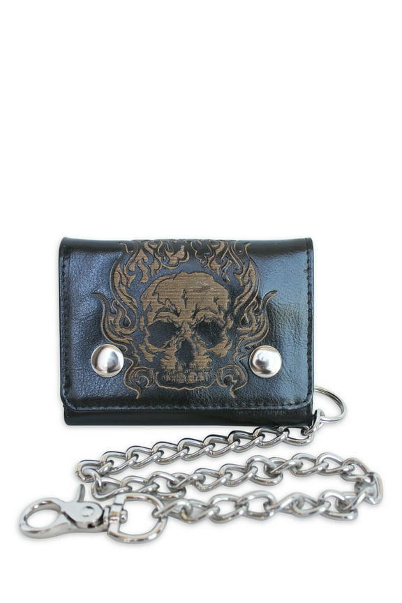 Men's Chain Skull Wallet