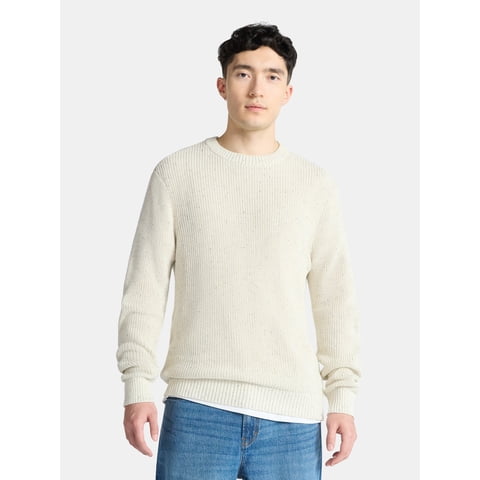 Souffle Yarn Confetti Sweater with Long Sleeves, Men's Sizes XS-3XL