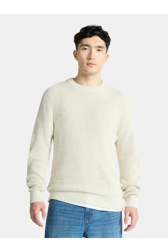 Souffle Yarn Confetti Sweater with Long Sleeves, Men's Sizes XS-3XL