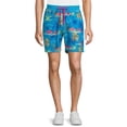 thumbnail image 1 of No Boundaries Men's Drawstring Lounge Shorts, Sunset Palms Graphic Print Casual Bottoms, Sizes S-XL, 1 of 5