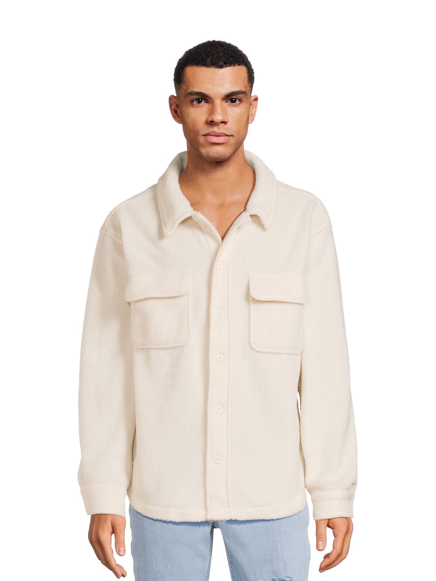 Mens beige store sherpa jacket