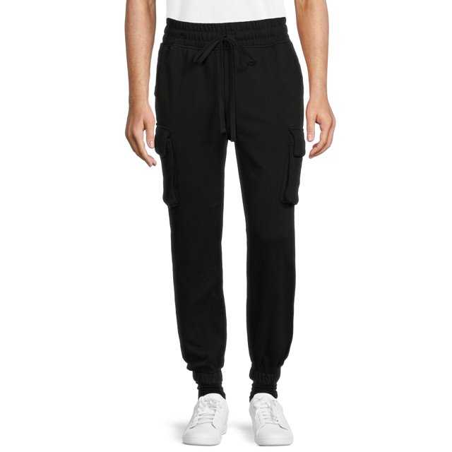 No Boundaries Men’s Fleece Cargo Jogger Pants
