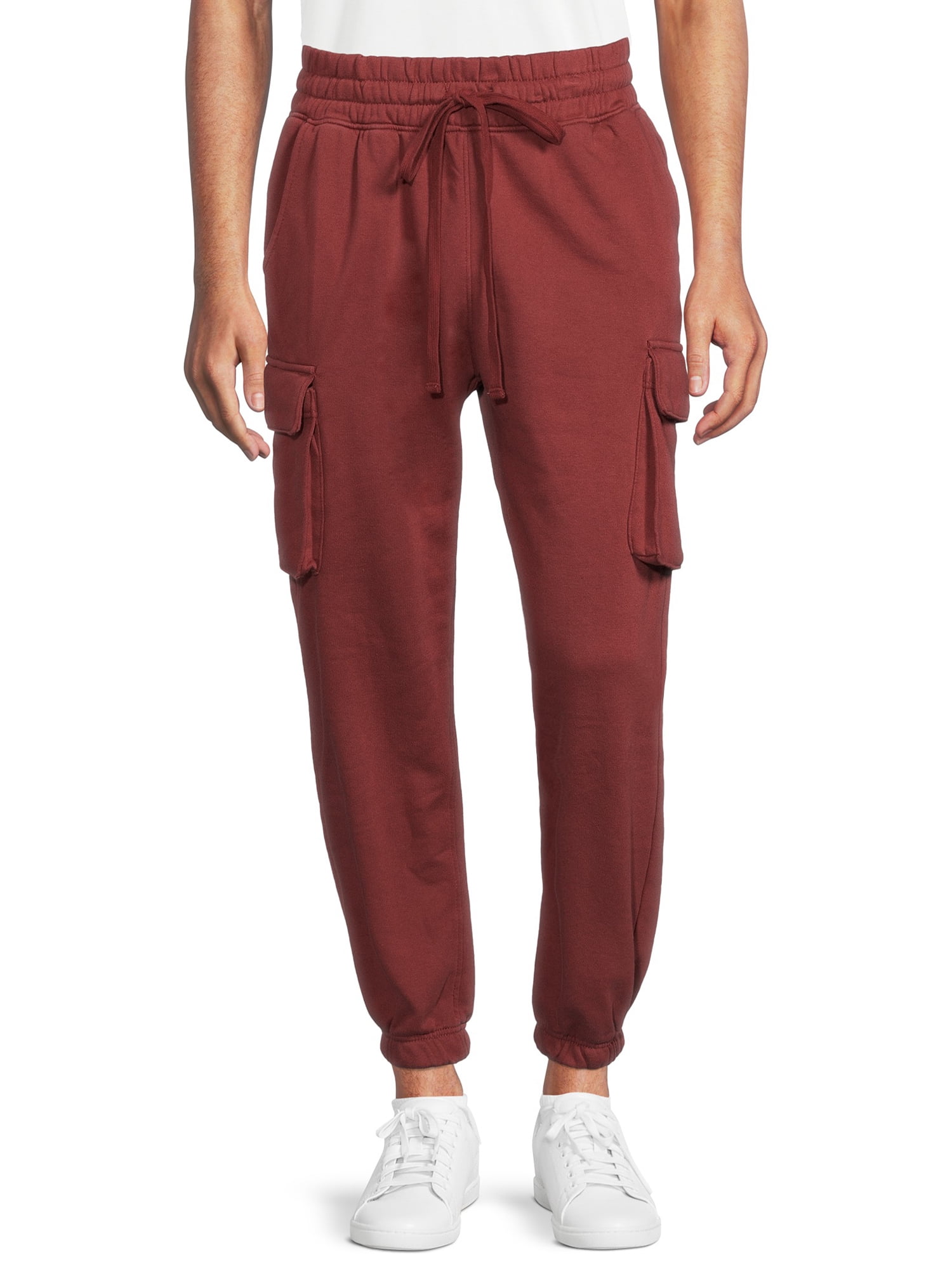 No Boundaries Men’s Fleece Cargo Jogger Pants