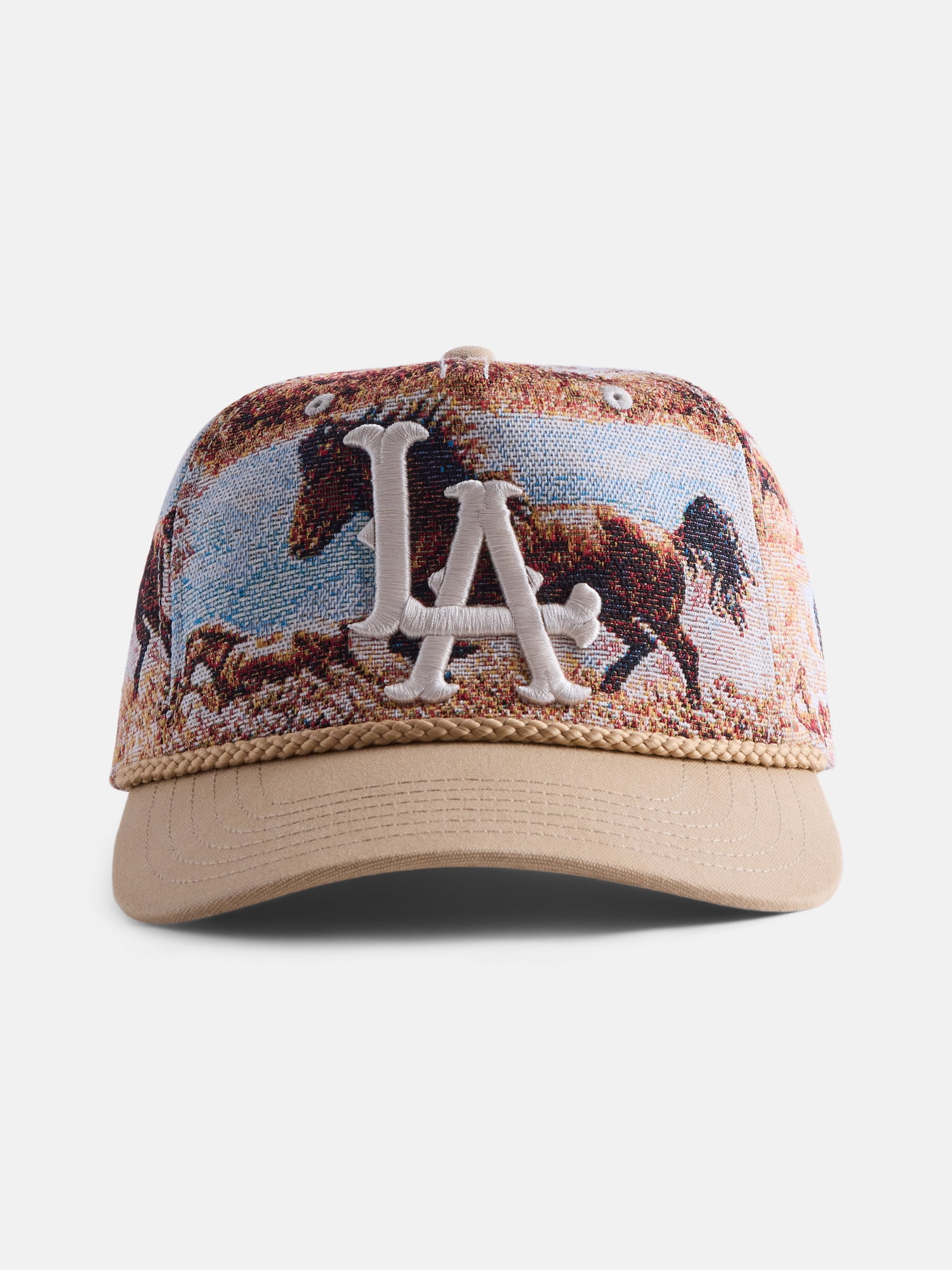 Jacquard Western Graphic LA Baseball Cap, Beige, Men's