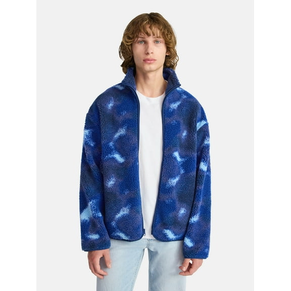 No Boundaries High Pile Faux Shearling Jacket, Men's