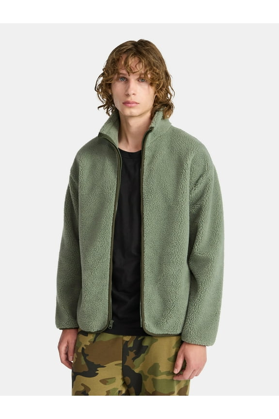 High Pile Faux Shearling Jacket, Men's