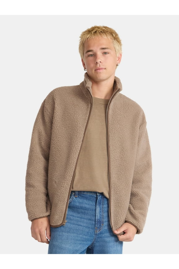 High Pile Faux Shearling Jacket, Men's