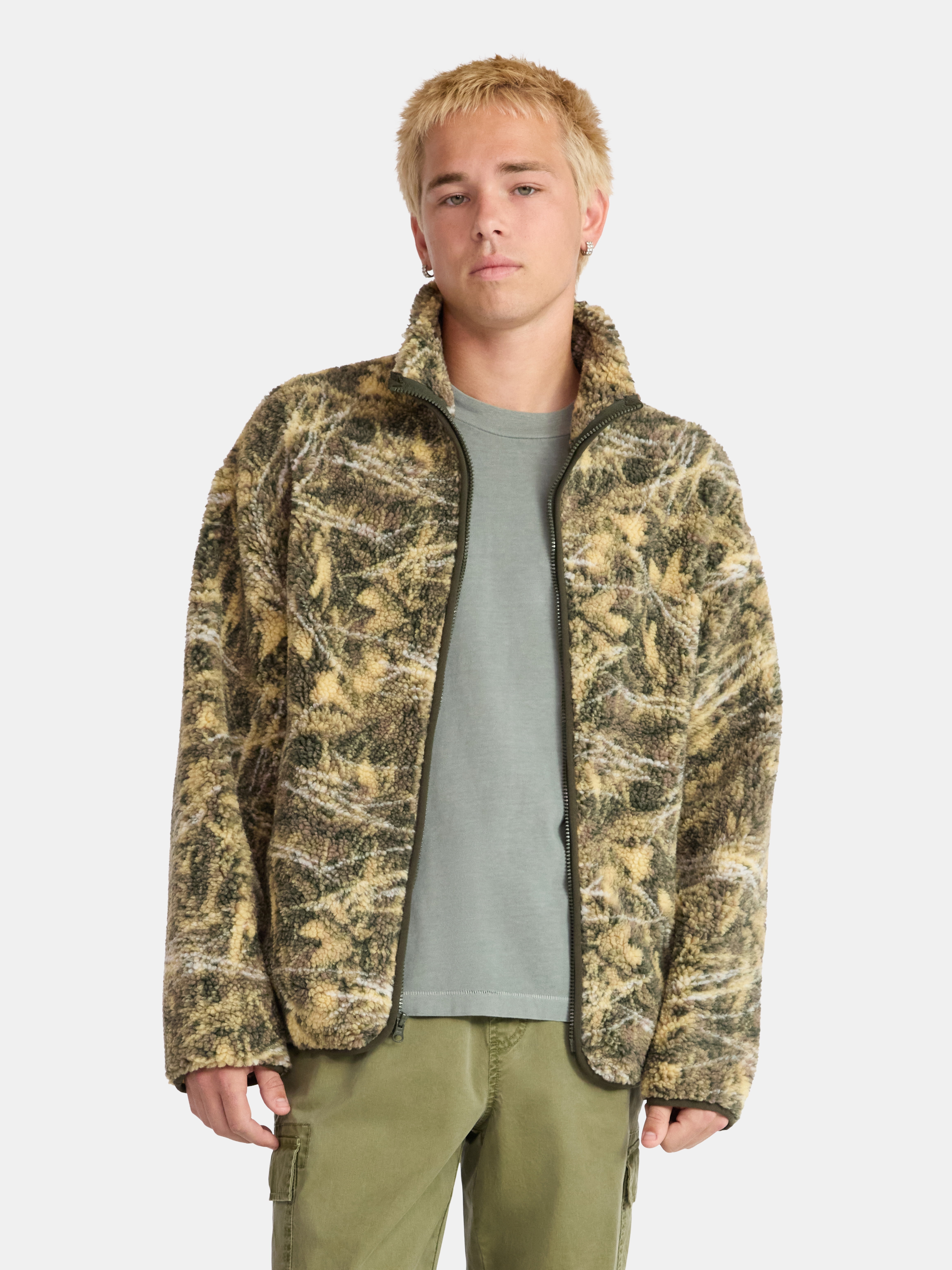 No Boundaries High Pile Faux Shearling Jacket, Men's
