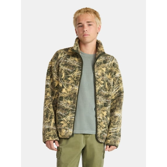No Boundaries High Pile Faux Shearling Jacket, Men's