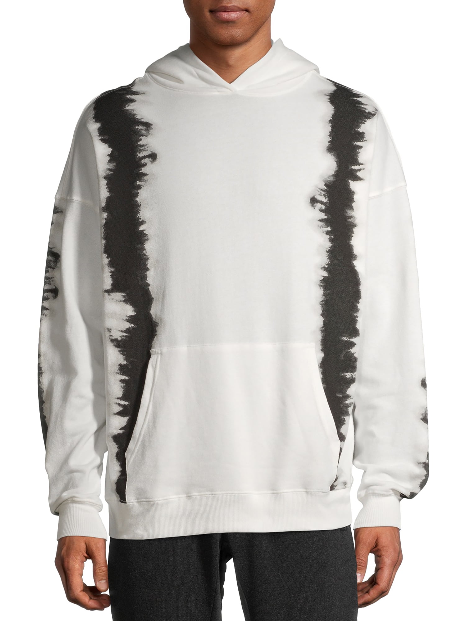 No Boundaries Men's Long Sleeve Tie Dye Hoodie, up to Size 3XL