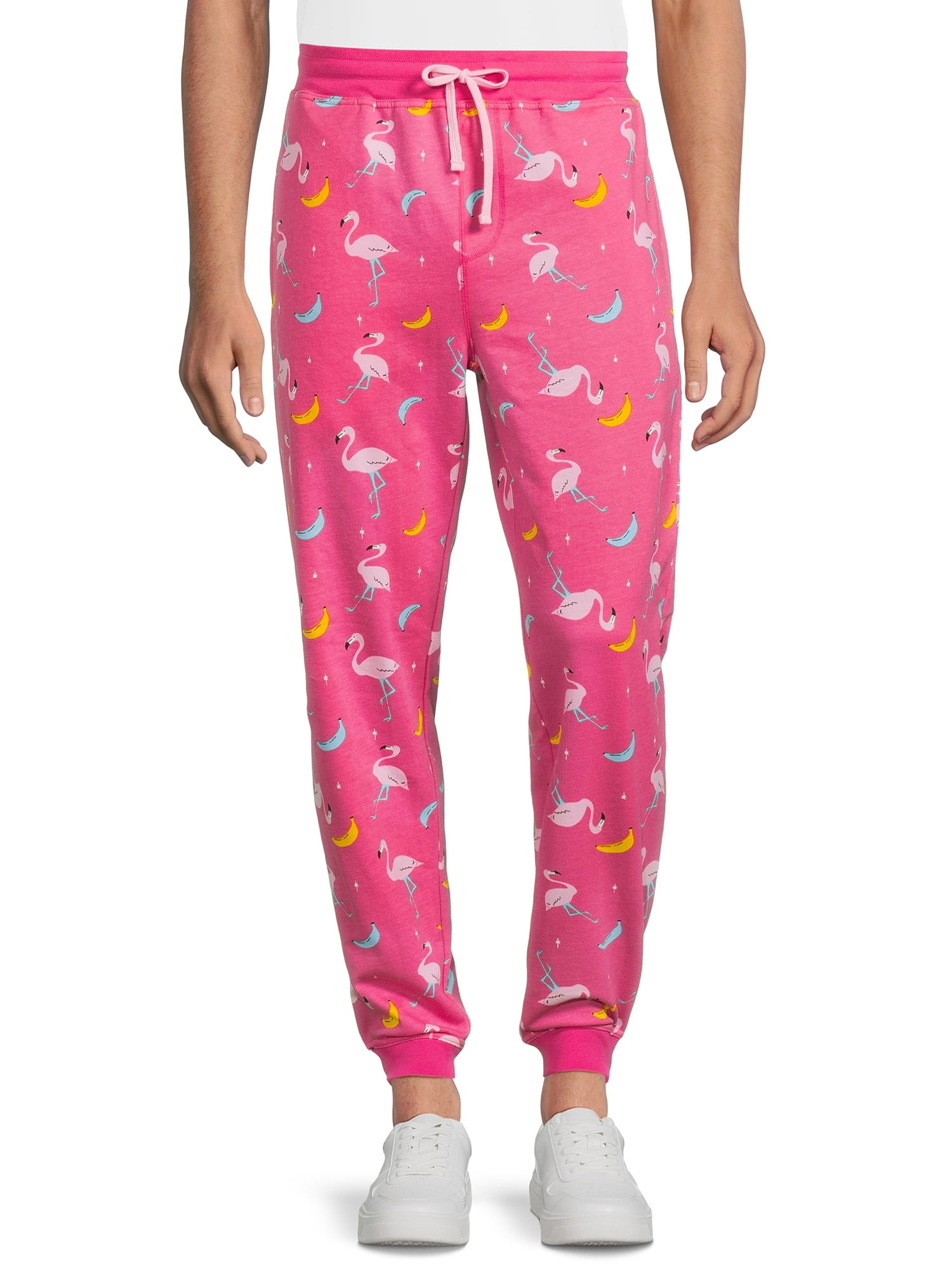 No Boundaries Men's Lounge Joggers, Flamingo Graphic Print Pajama Pants,  Sizes S-XL