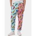 No Boundaries Men's Lounge Joggers, Pineapple Graphic Print Pajama