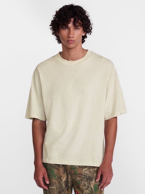 Men's Oversized Boxy Tee Shirt with Short Sleeves, XS-4XLT