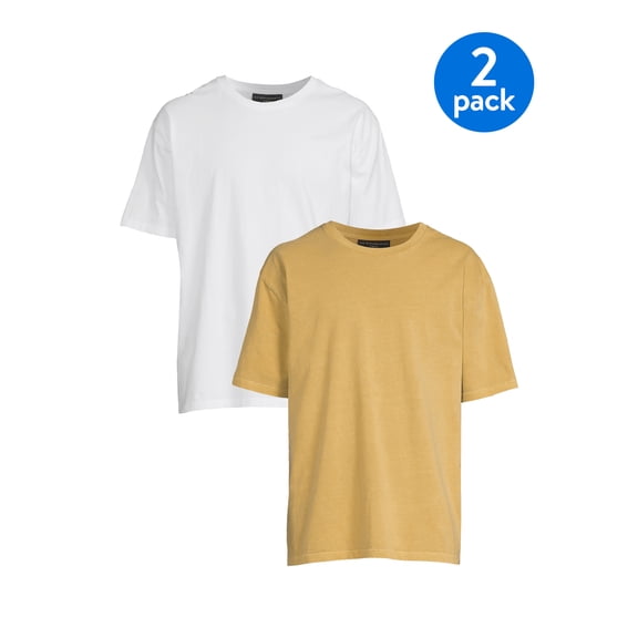 No Boundaries Men's Oversized T-Shirts, 2-Pack