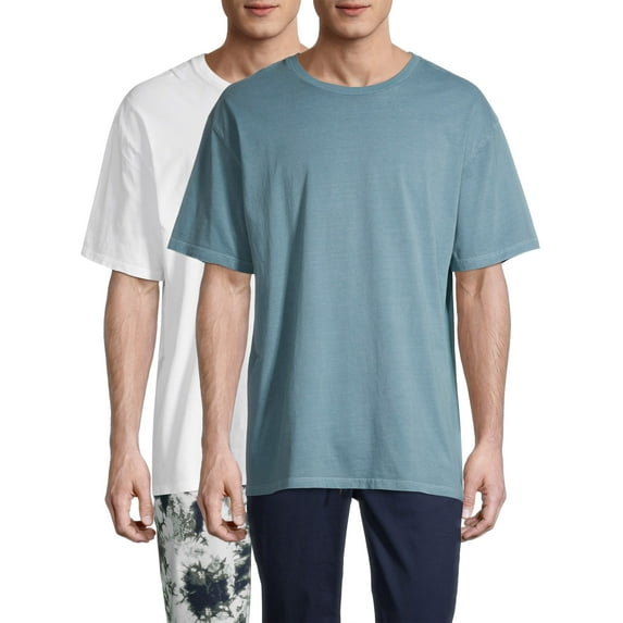 No Boundaries Men's Oversized T-Shirts, 2-Pack